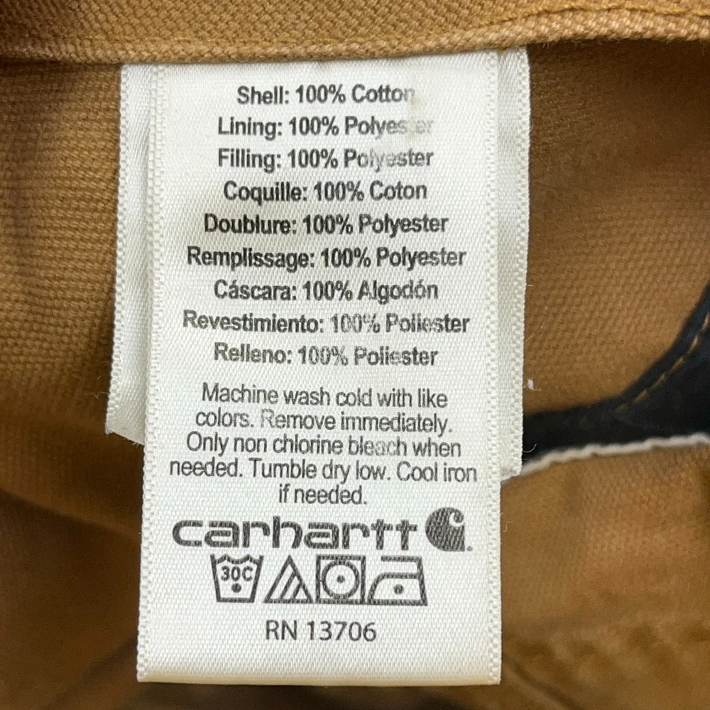Carhartt  Bibs Youth‎ 10 Insulated Overalls Duck Tan Canvas Double Knee 30x22